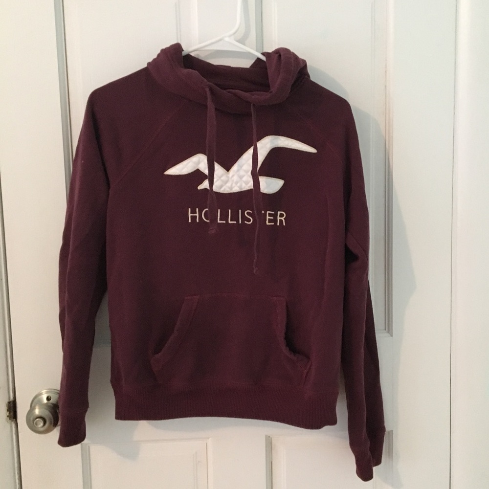 Hollister Maroon Logo Hoodie